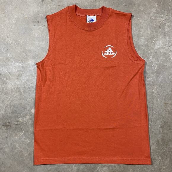 Vintage Adidas Made in USA Sleeveless Tank Top Red Small Logo Men’s Medium - Picture 1 of 7